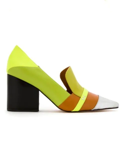 SARAH CHOFAKIAN LEATHER PANELLED PUMPS