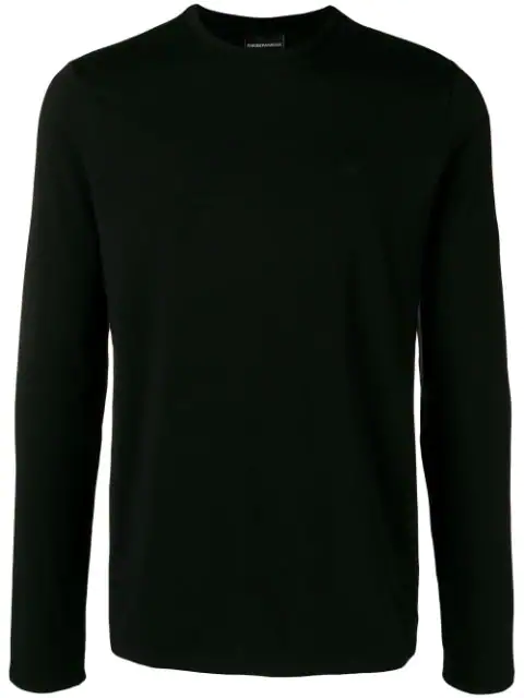Emporio Armani Long-Sleeve T-Shirt In Black