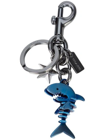COACH COACH SHARKY BAG CHARM - METALLIC