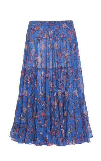 ISABEL MARANT ÉTOILE ELFA FLORAL-PRINT COTTON-VOILE SKIRT