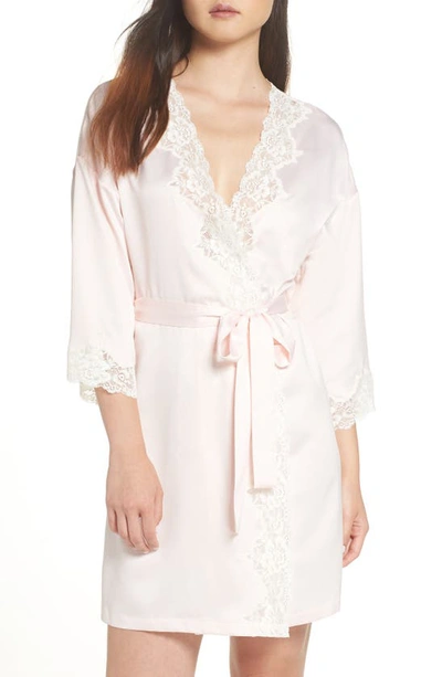 RALPH LAUREN LAUREN RALPH LAUREN LACE TRIM SATIN ROBE