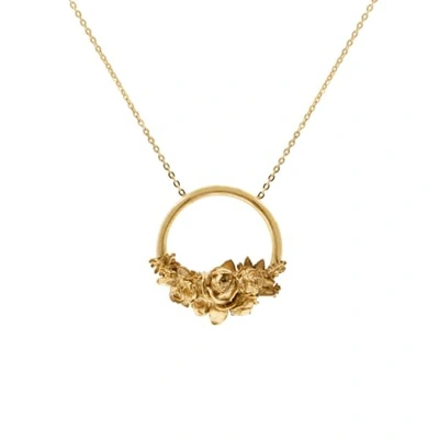 LEE RENEE WOMEN'S ROSE HALO NECKLACE - GOLD