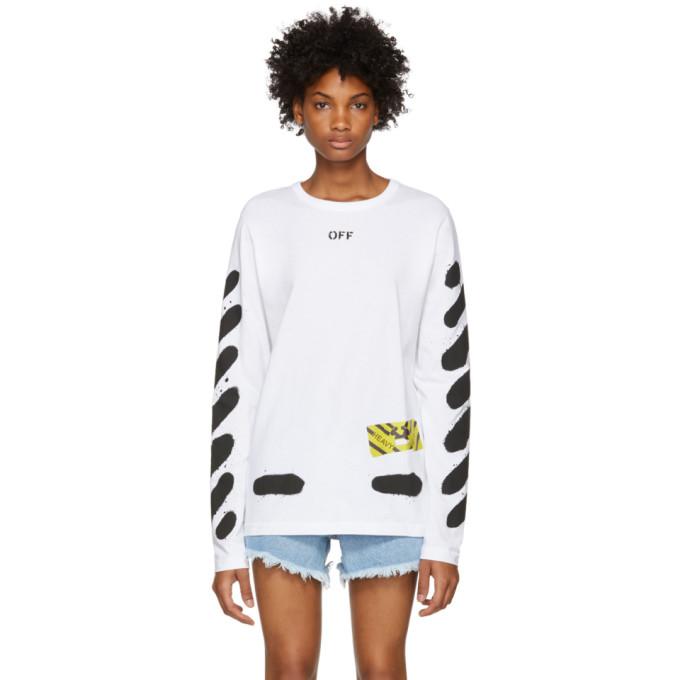 off white spray crewneck