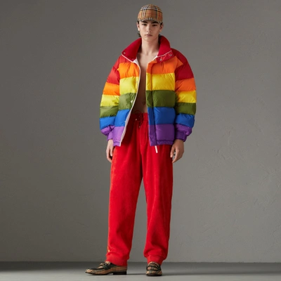 Burberry rainbow puffer on sale jacket