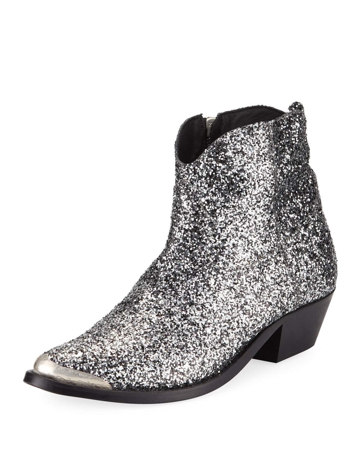 golden goose silver boots