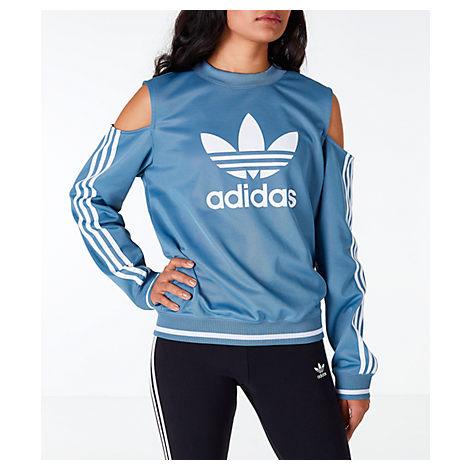 womens adidas trefoil cut out sweatshirt