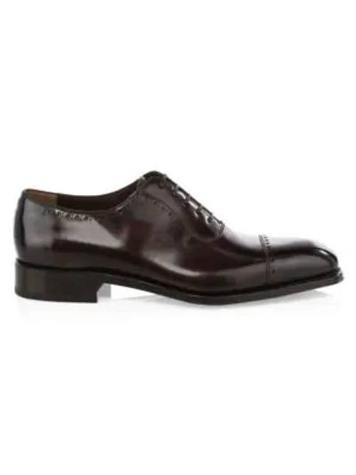 Shop Ferragamo Brawell Leather Oxford Shoes In Africa