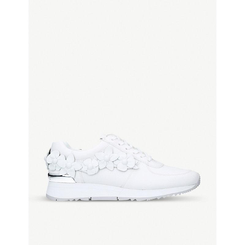 michael michael kors allie floral appliqué leather sneaker