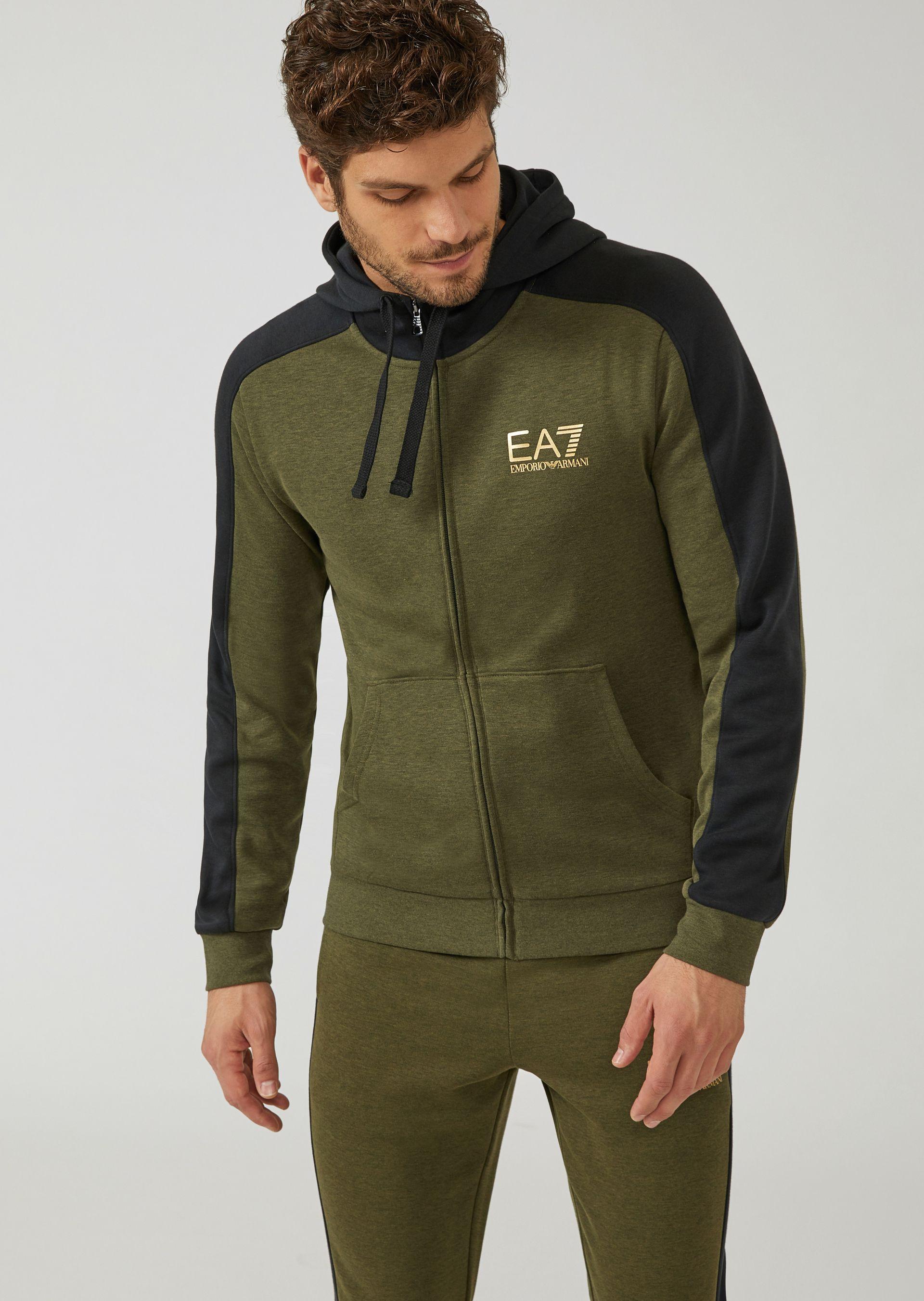 green armani hoodie