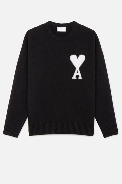 Ami Alexandre Mattiussi Oversize Ami De Coeur Crewneck Sweater In