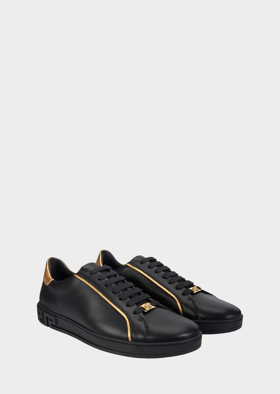 versace black and gold sneakers