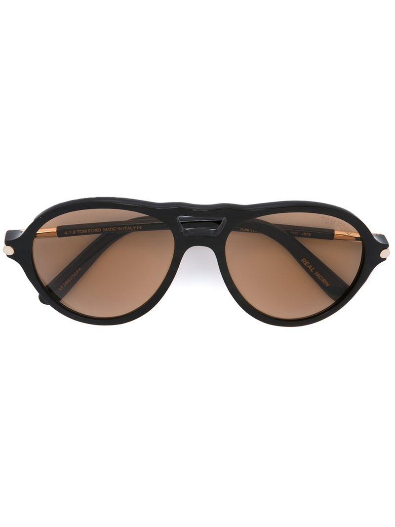 Shop Tom Ford Eyewear 'tom N10' Sunglasses - Black