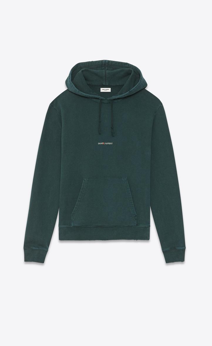 saint laurent hoodie green