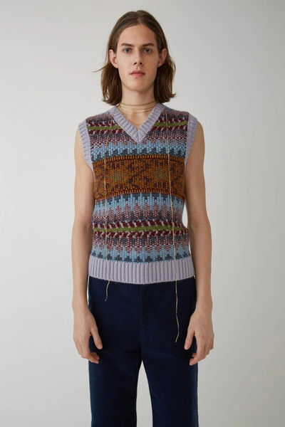 Acne Studios Sweater Vest Lilac/burgundy