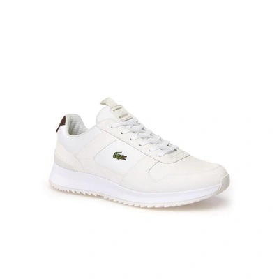 Shop Lacoste Men s Joggeur 2.0 Leather Trainers In Off White white