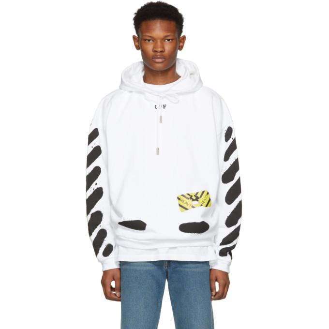 black and white paint hoodie