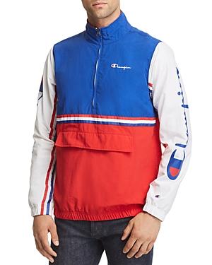 red white and blue champion jacket