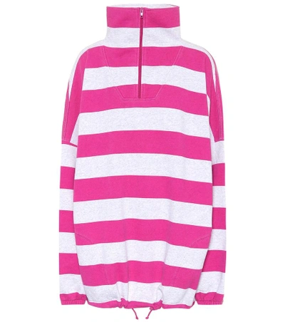 BALENCIAGA Striped cotton-blend sweatshirt