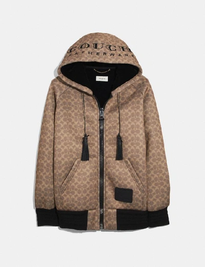 COACH COACH SIGNATURE OVERSIZED HOODIE - WOMEN'S