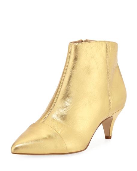 sam edelman kinzey leather kitten heel booties