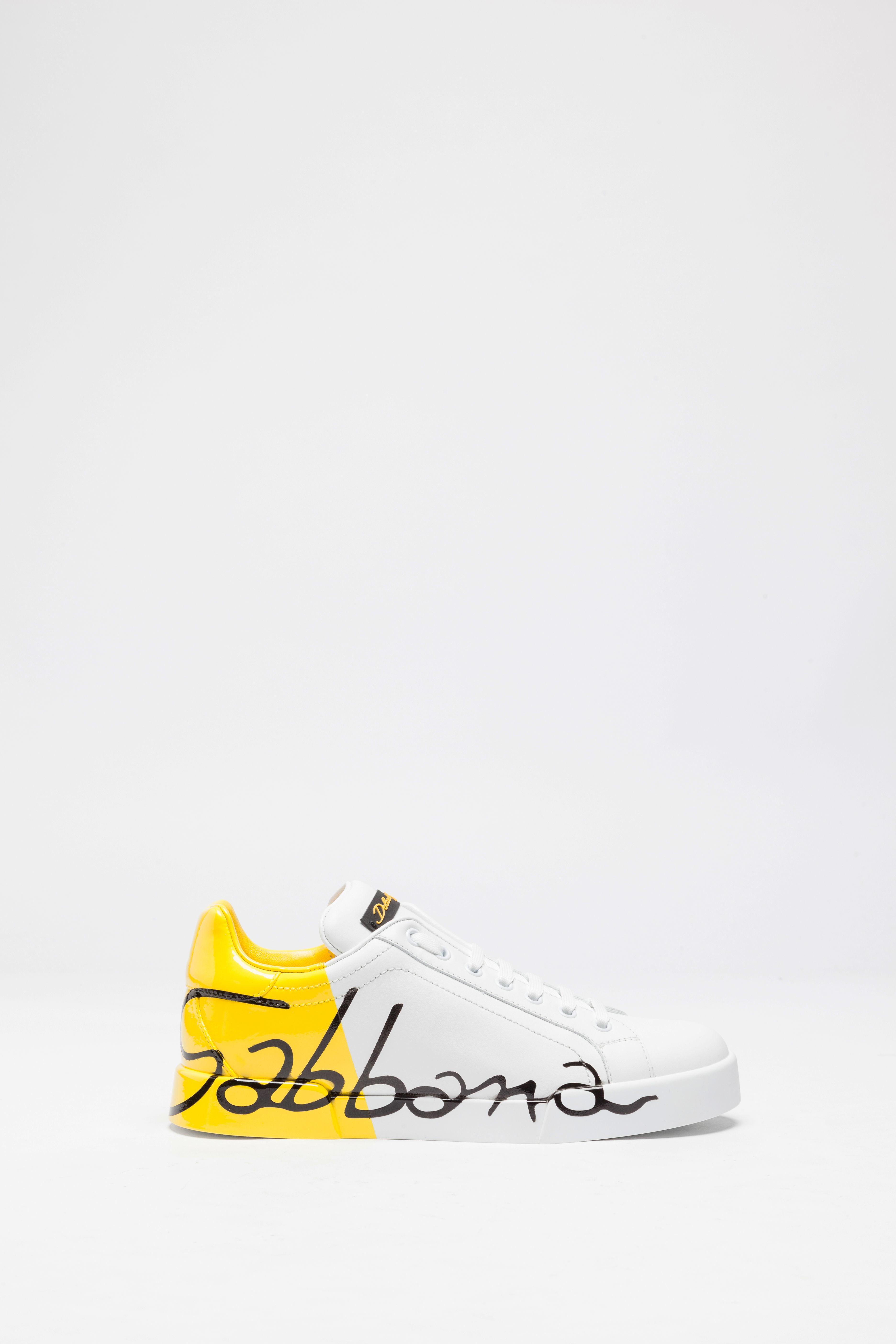 dolce and gabbana leather portofino sneakers