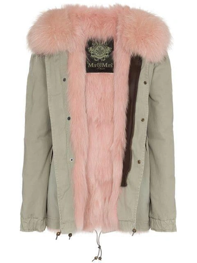 MR & MRS ITALY Pink Fur Lined Parka