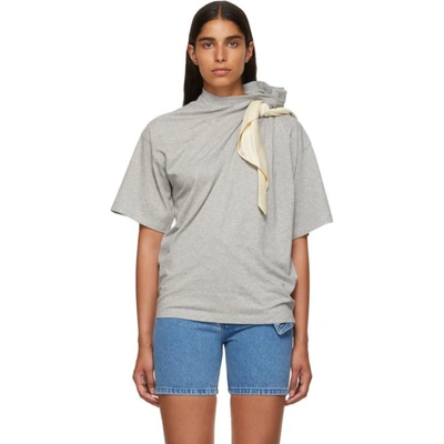 Y/PROJECT Y/PROJECT GREY SCARF T-SHIRT