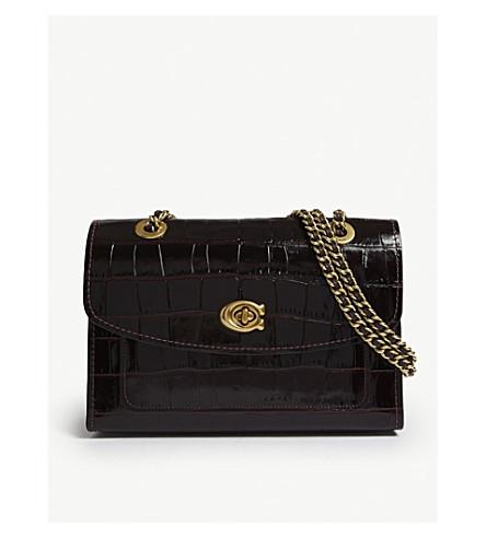 coach parker leather shoulder bag