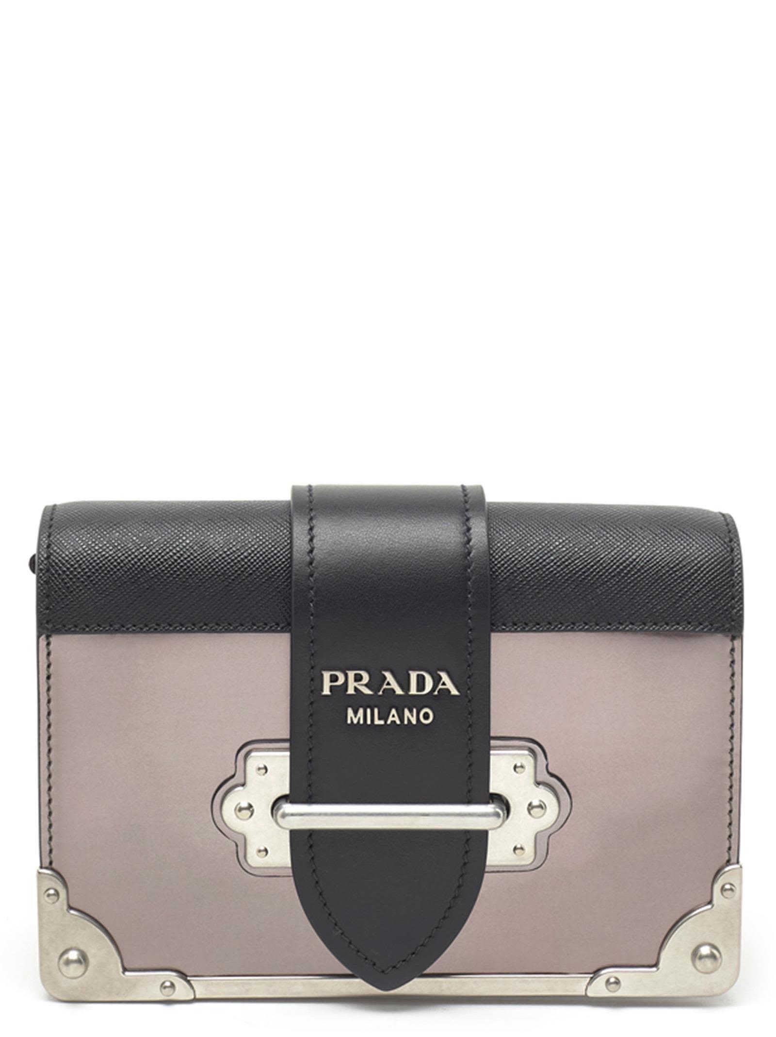 prada cahier bag silver hardware