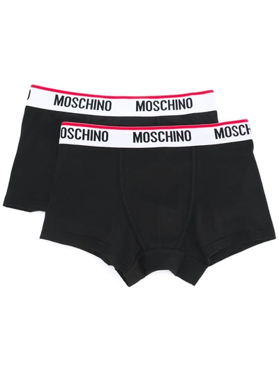 MOSCHINO LOGO-WAISTBAND BRIEFS (PACK OF TWO)