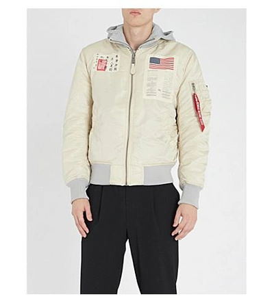ALPHA INDUSTRIES MA-1 D-TEC BLOOD CHIT SHELL BOMBER JACKET