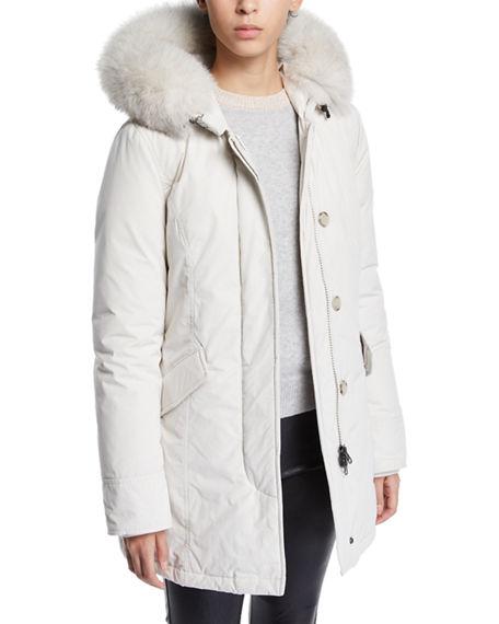 woolrich white parka