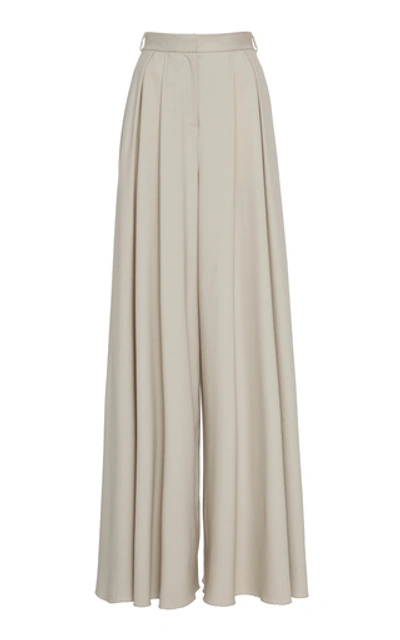 BRANDON MAXWELL WIDE-LEG PLEATED PANTS