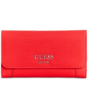 guess red clutch