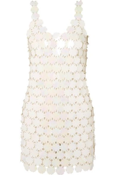 Rabanne Sequined Mini Dress In Cream