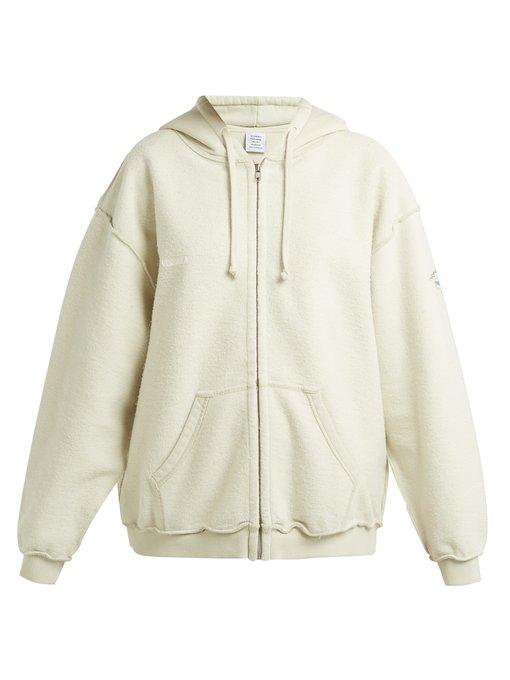 womens cream zip up hoodie