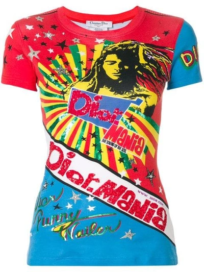Dior Christian Vintage Rasta Mania T-shirt - Red