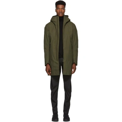Arc'teryx Arcteryx Veilance Khaki Monitor Down Coat In Mortar