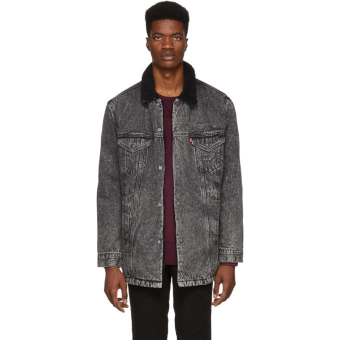 levi long sherpa jacket