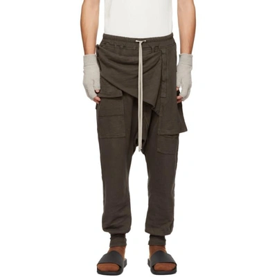 Rick Owens Drkshdw Grey Prisoner Memphis Lounge Pants In