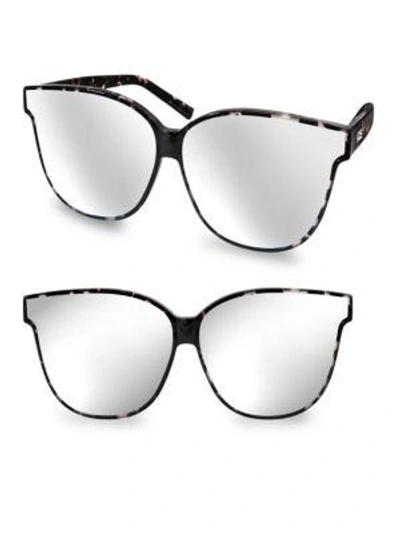 AQS AQS WOMEN'S IRIS 65MM CAT EYE SUNGLASSES