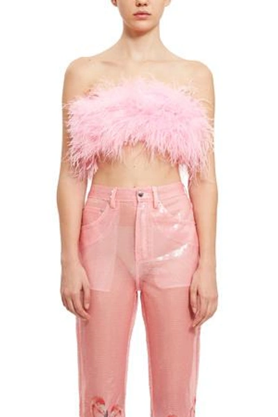 ADAM SELMAN OPENING CEREMONY FEATHER TUBE TOP