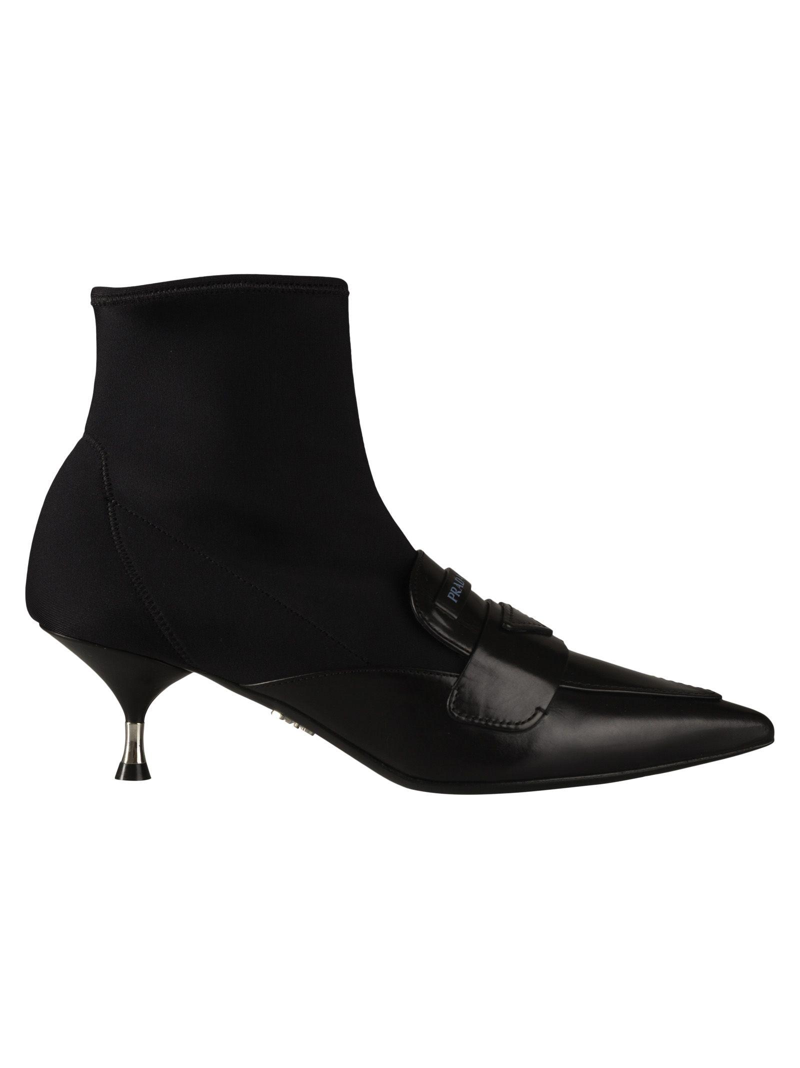 prada pointed toe ankle boots