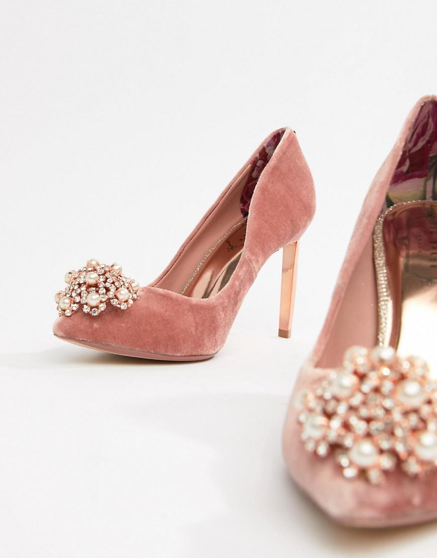 ted baker pointed embellished high heels