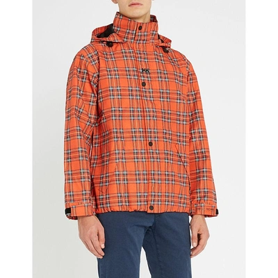 SANDRO HELLY HANSEN TARTAN SHELL HOODED JACKET