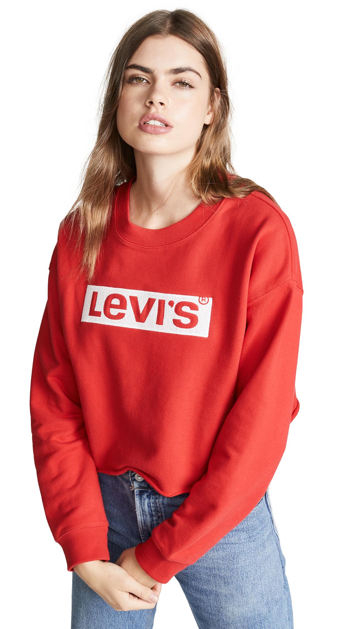 levi's graphic raw cut sweatshirt