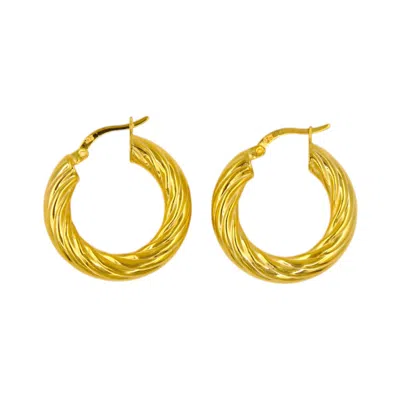 1610ISTANBUL WOMEN'S GOLD ISTANBUL HOOP EARRINGS