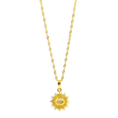 1610ISTANBUL WOMEN'S GOLD ISTANBULITE EVIL EYE NECKLACE