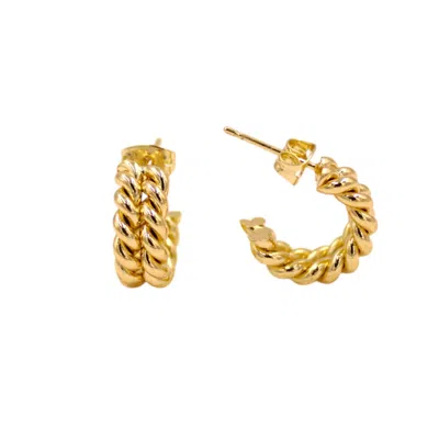 1610ISTANBUL WOMEN'S GOLD ISTANBULITE VINTAGE MINIMAL EARRINGS