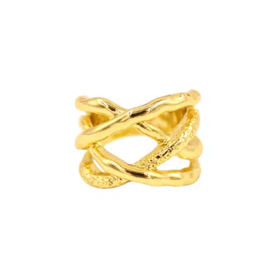 1610ISTANBUL WOMEN'S GOLD MEDITERRANEAN AMORPHOUS RING